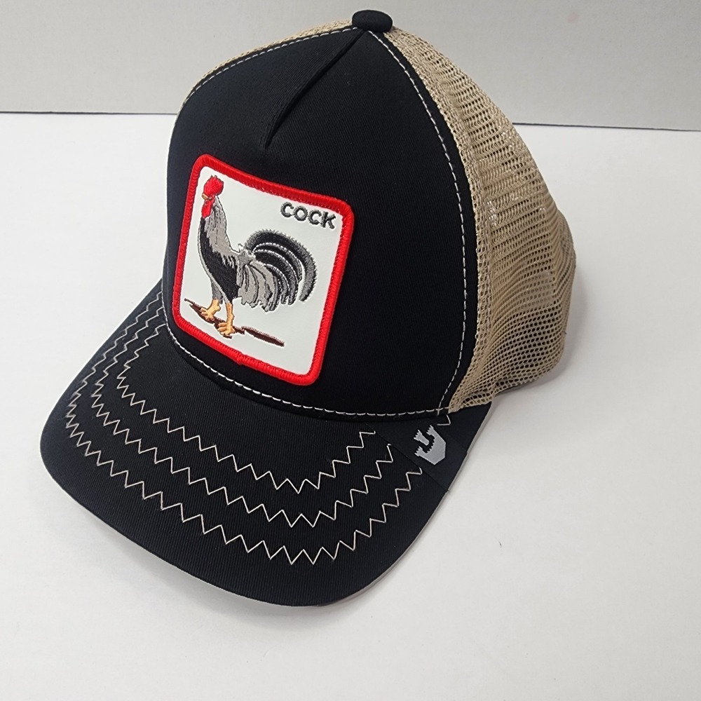 Goorin Bros The Farm Hat Rooster Black Mens Mesh Trucker Hat Cap Adjustable